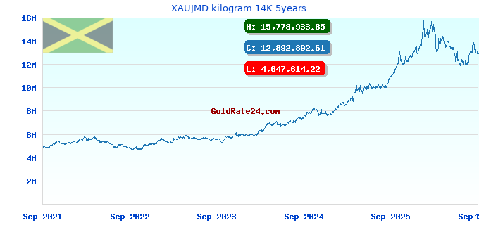 XAUJMD kilogram 14K 5years