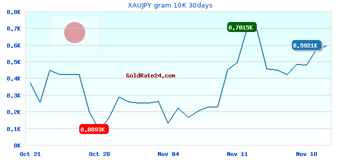 XAUJPY gram 10K 30days