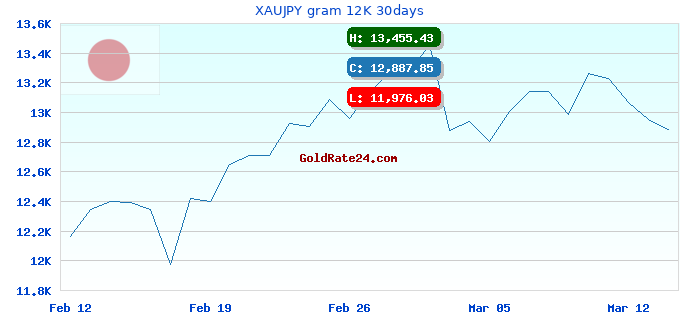 XAUJPY gram 12K 30days