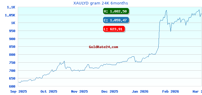XAULYD gram 24K 6months
