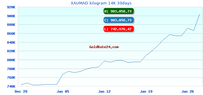 XAUMAD kilogram 14K 30days