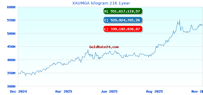 XAUMGA kilogram 21K 1year