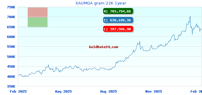 XAUMGA gram 22K 1year