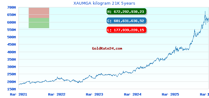 XAUMGA kilogram 21K 5years