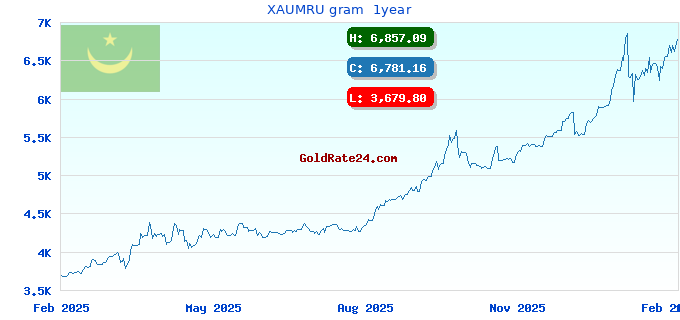 XAUMRU gram  1year