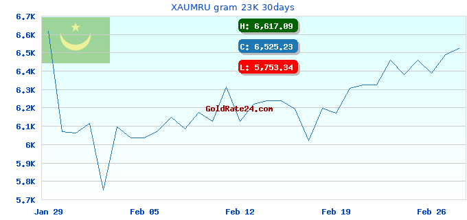 XAUMRU gram 23K 30days