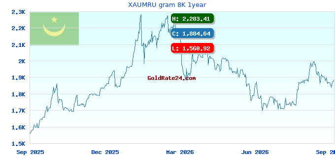 XAUMRU gram 8K 1year