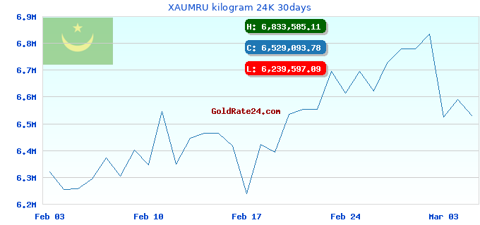XAUMRU kilogram 24K 30days