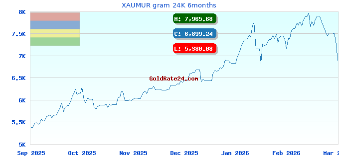 XAUMUR gram 24K 6months