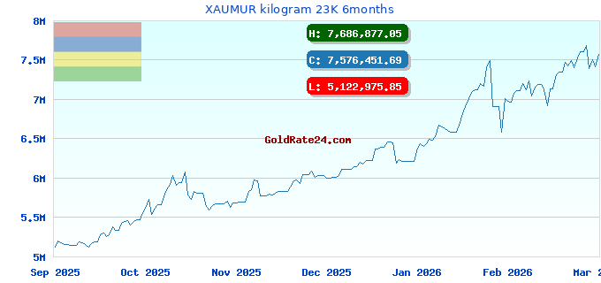XAUMUR kilogram 23K 6months