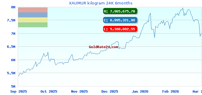 XAUMUR kilogram 24K 6months