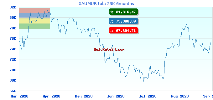 XAUMUR tola 23K 6months
