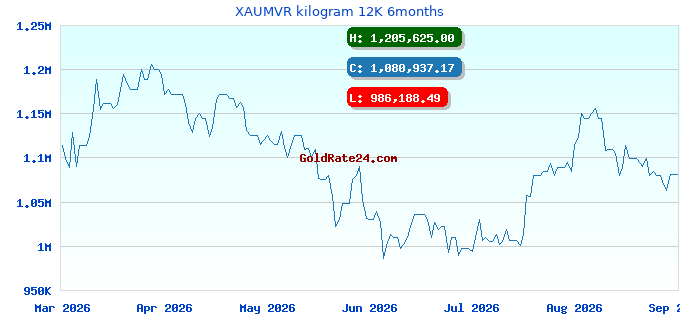 XAUMVR kilogram 12K 6months