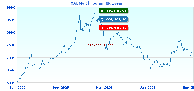 XAUMVR kilogram 8K 1year