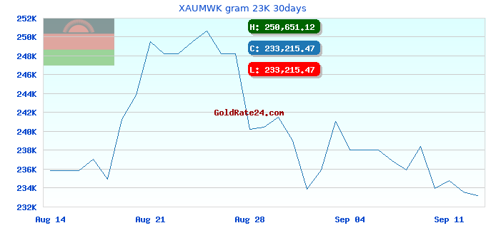 XAUMWK gram 23K 30days
