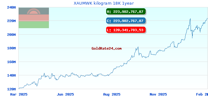 XAUMWK kilogram 18K 1year
