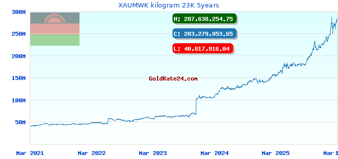 XAUMWK kilogram 23K 5years