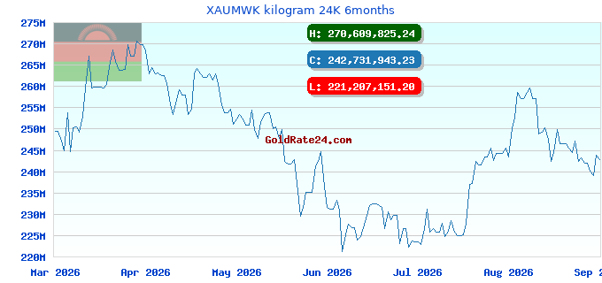 XAUMWK kilogram 24K 6months