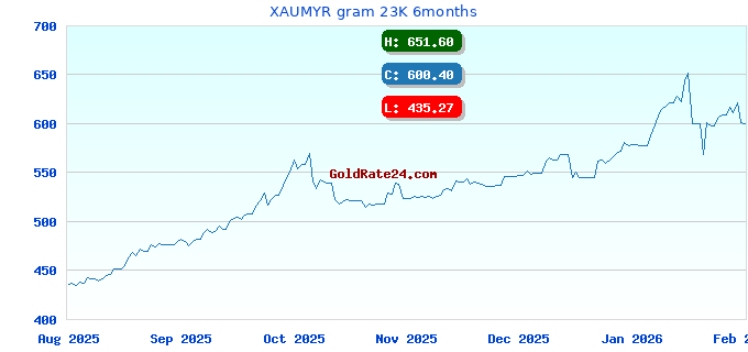 XAUMYR gram 23K 6months