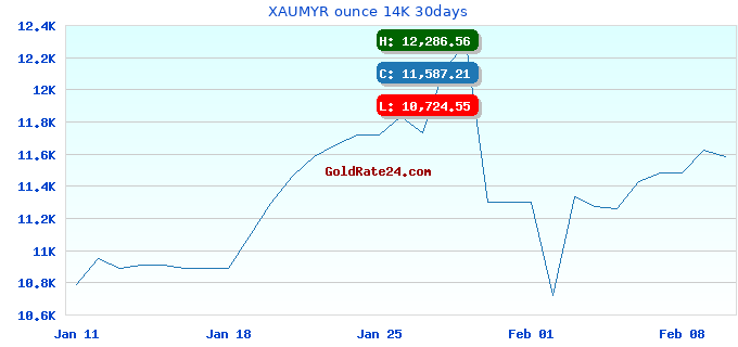 XAUMYR ounce 14K 30days
