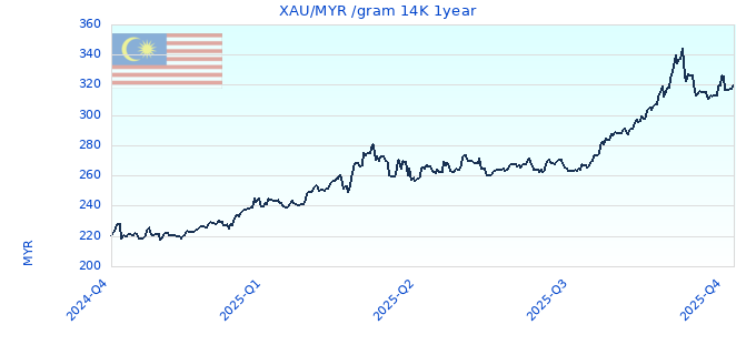 XAUMYR gram 14K 1year