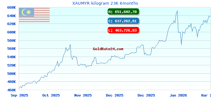 XAUMYR kilogram 23K 6months