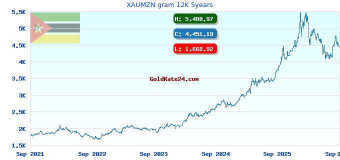 XAUMZN gram 12K 5years