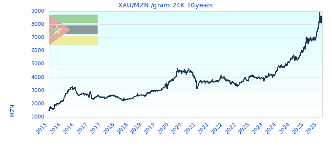 XAUMZN gram 24K 10years