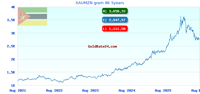 XAUMZN gram 8K 5years