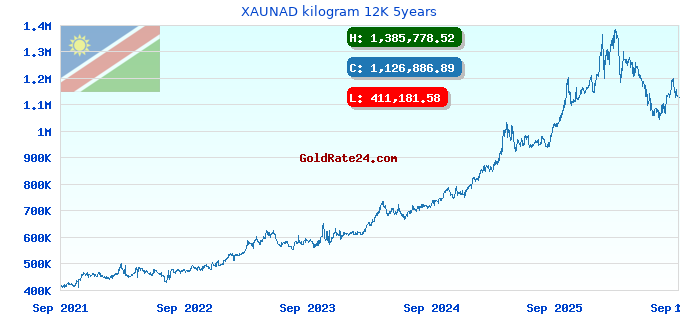 XAUNAD kilogram 12K 5years
