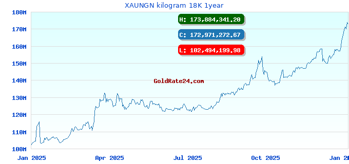 XAUNGN kilogram 18K 1year
