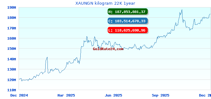 XAUNGN kilogram 22K 1year