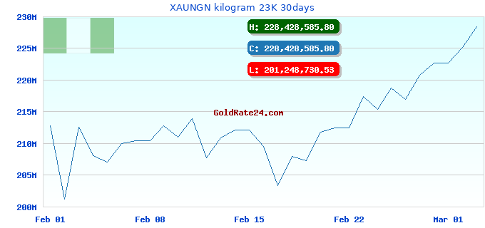 XAUNGN kilogram 23K 30days