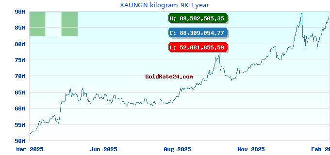XAUNGN kilogram 9K 1year