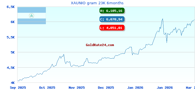 XAUNIO gram 23K 6months