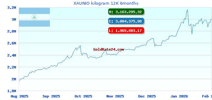 XAUNIO kilogram 12K 6months