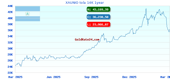 XAUNIO tola 14K 1year