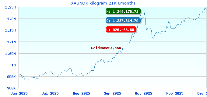 XAUNOK kilogram 21K 6months