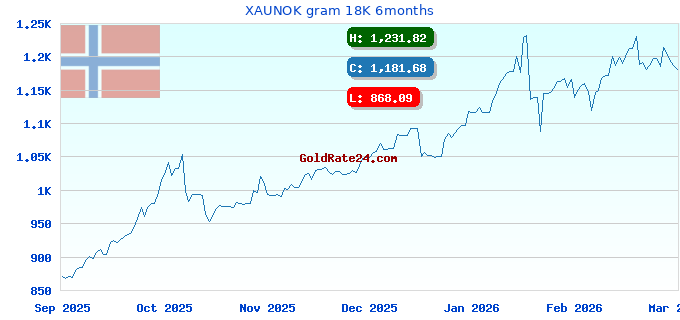 XAUNOK gram 18K 6months