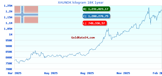 XAUNOK kilogram 18K 1year