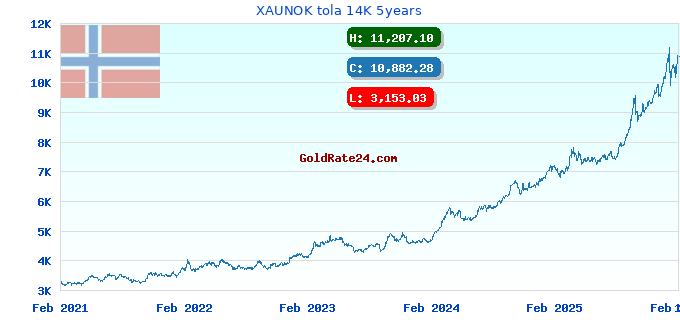 XAUNOK tola 14K 5years