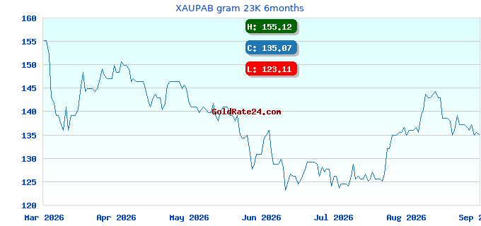 XAUPAB gram 23K 6months