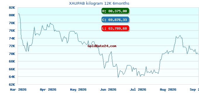 XAUPAB kilogram 12K 6months