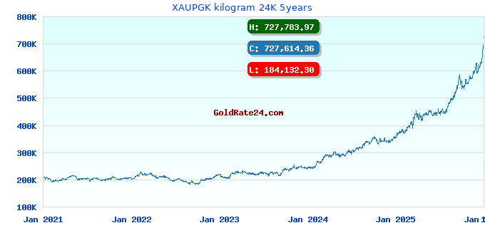 XAUPGK kilogram 24K 5years