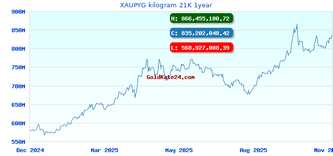 XAUPYG kilogram 21K 1year