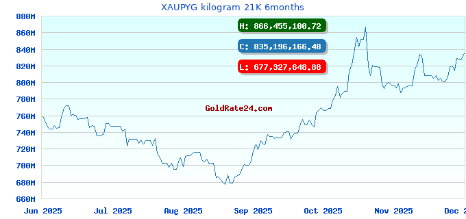 XAUPYG kilogram 21K 6months