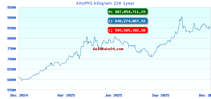 XAUPYG kilogram 22K 1year