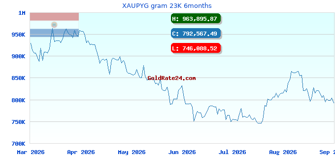 XAUPYG gram 23K 6months