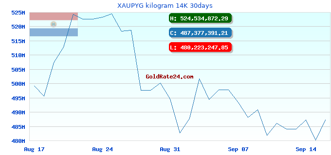 XAUPYG kilogram 14K 30days