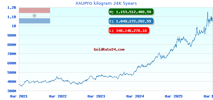 XAUPYG kilogram 24K 5years